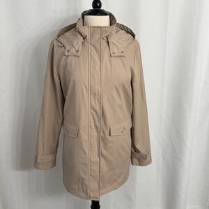 Weatherproof Women's Detachable Hooded Rain Jacket